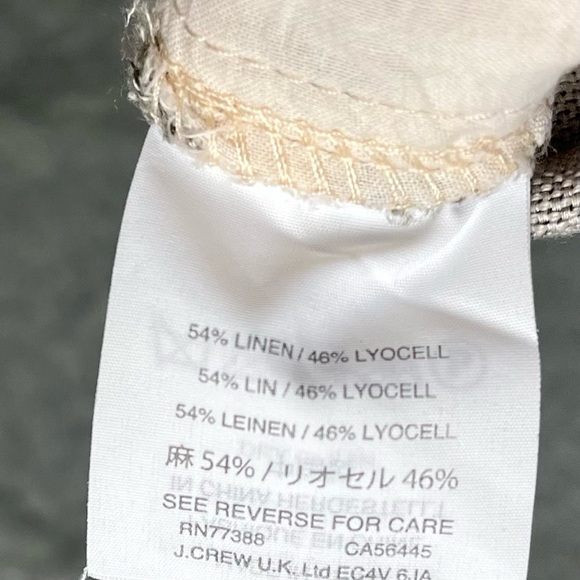 J Crew Leopard Print Linen Blend Plants 4 Stretchy Waist Jaguar Animal Preppy - Picture 13 of 14